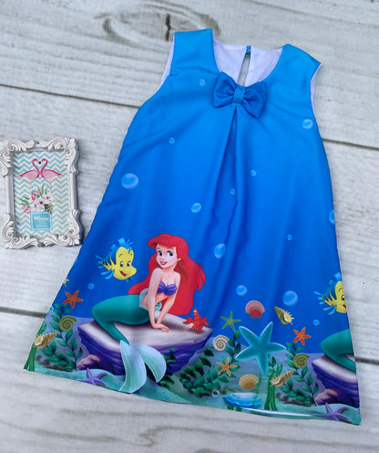 Vestido Ariel Pequena Sereia