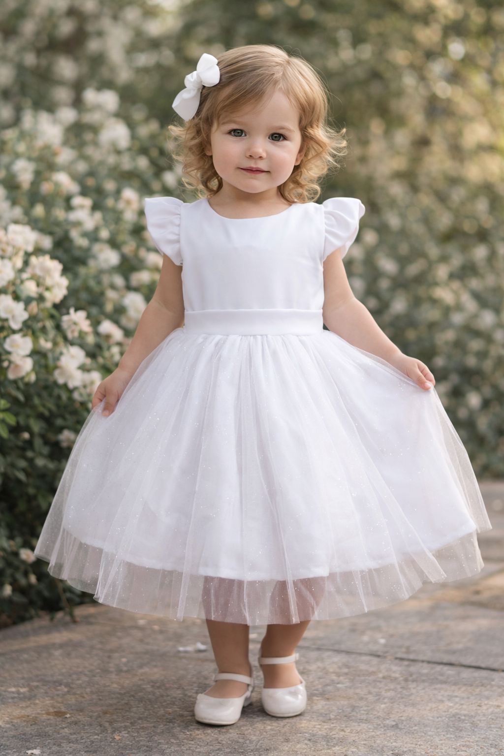 Vestido branco dama batizado