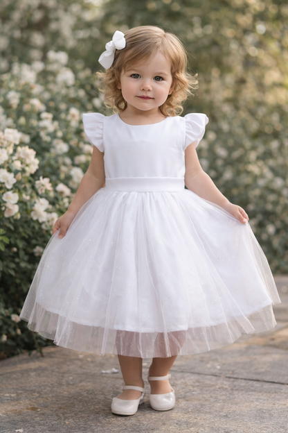 Vestido branco dama batizado