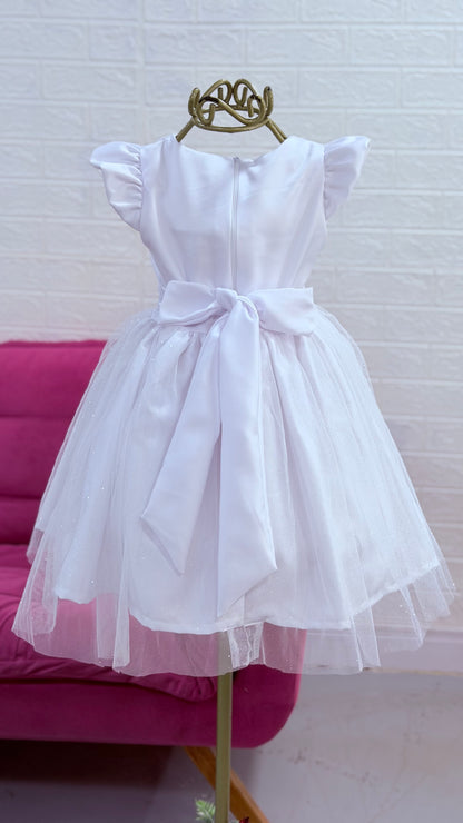 Vestido branco dama batizado