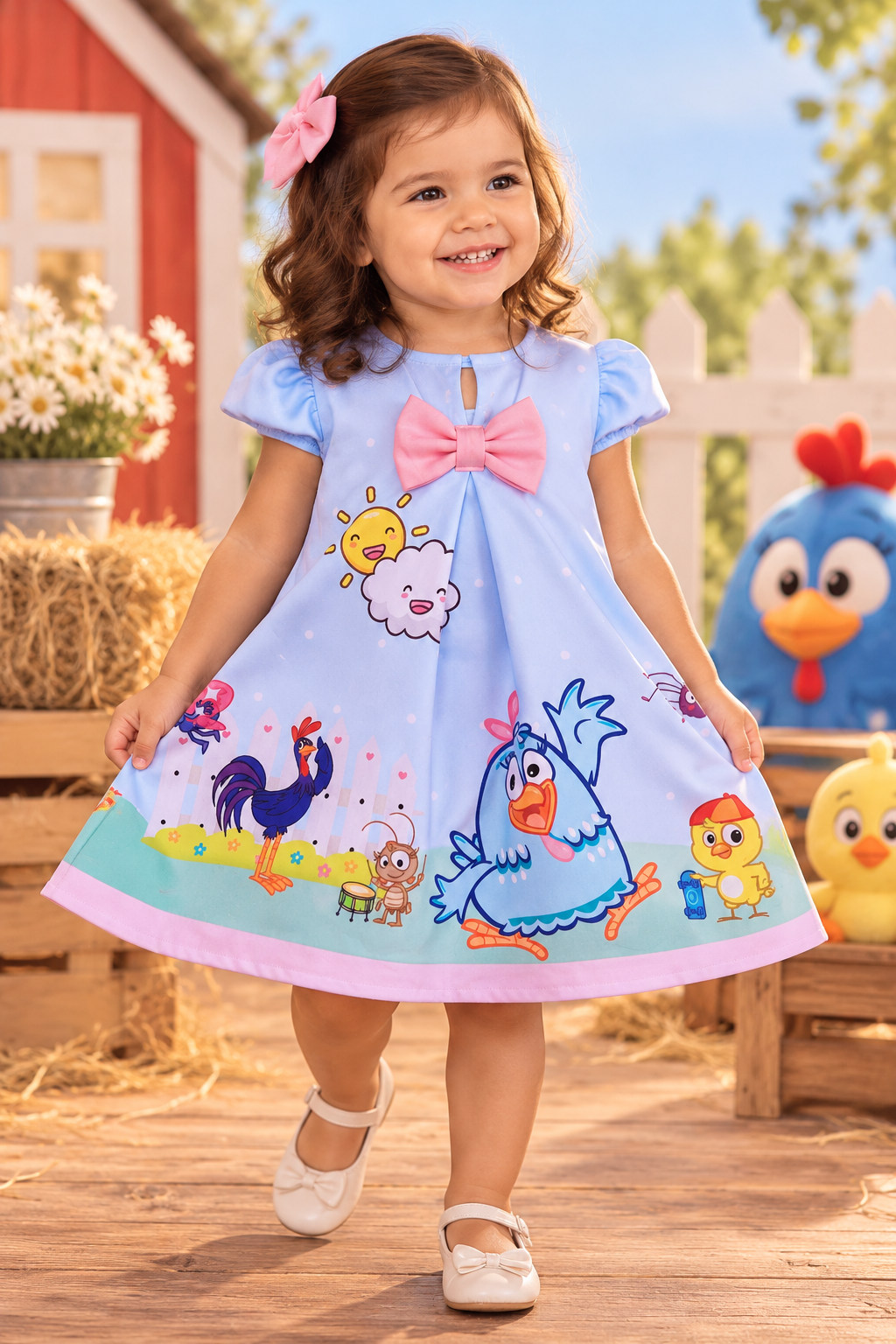 Vestido Galinha Pintadinha
